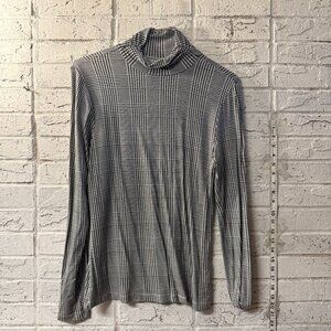 The Limited Houndstooth Mock Neck Stretch Top – Size L